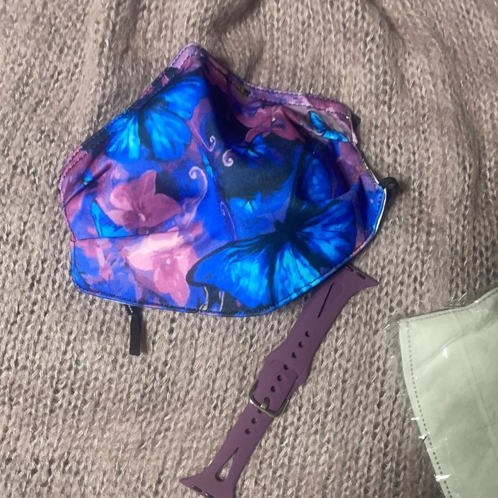 New floral face mask and watch band 42mm
